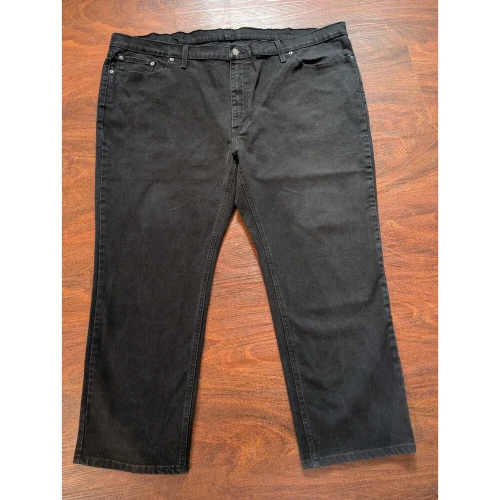 LEVI'S 541 Regular Fit 50 x 30 Jeans Stretch Flex Black Denim Modern Fit